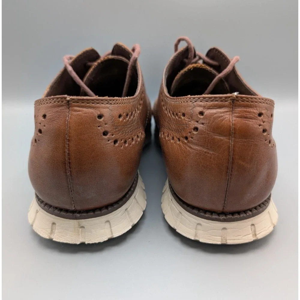 Cole Haan Zerogrand Men's 12M Wingtip Oxford Brown Shoes - C14493